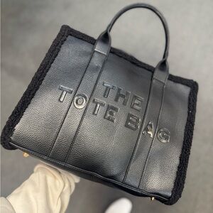 Black Leather Tote Bag